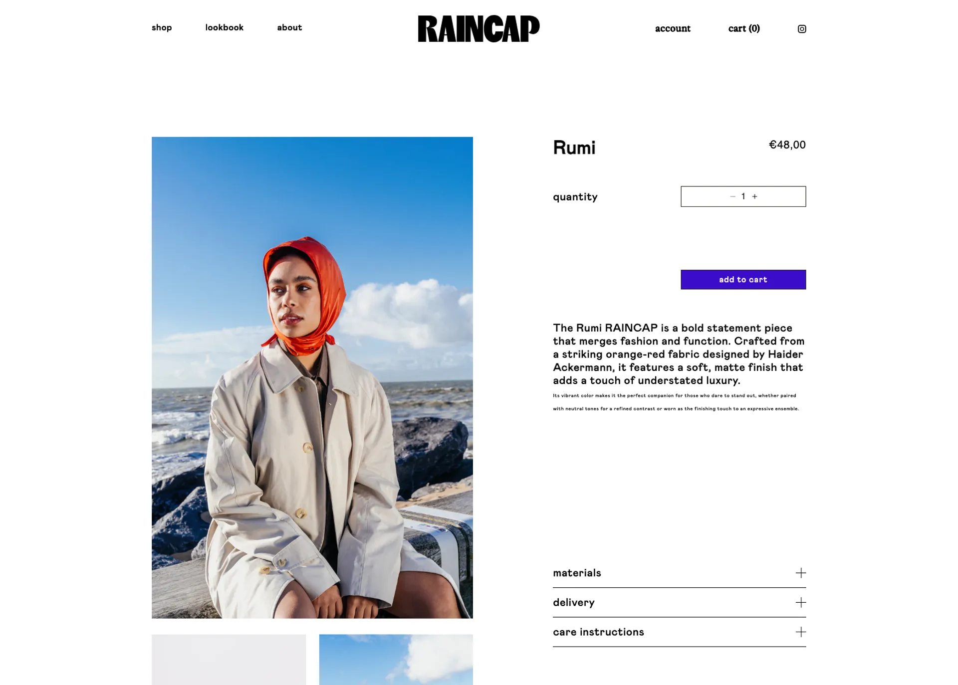 Raincap productpagina