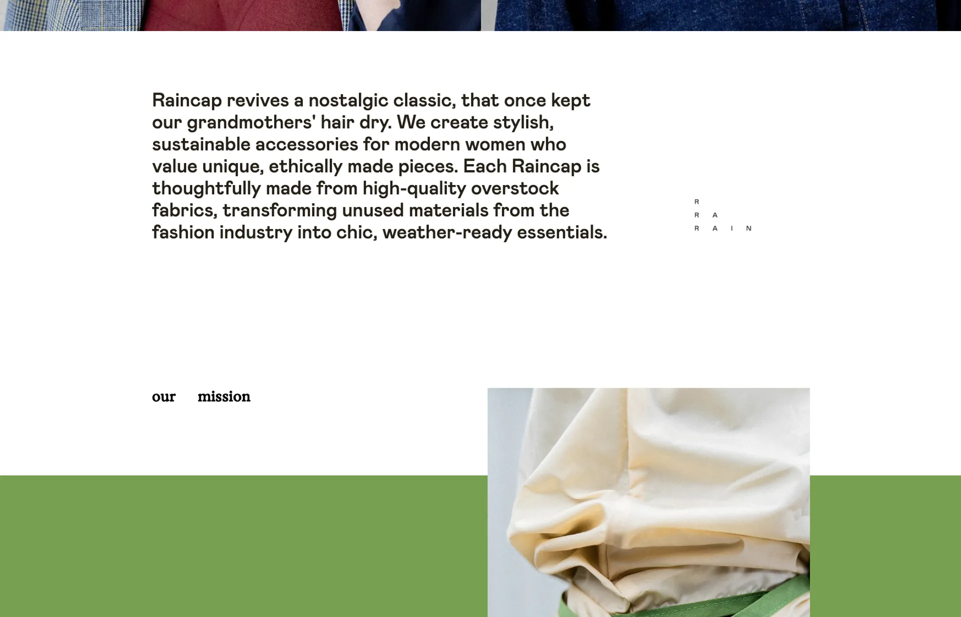 Raincap mobiele webshop