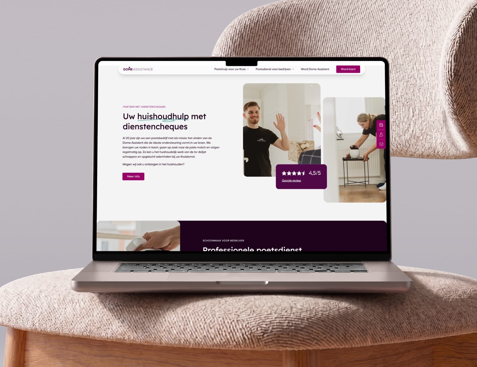 Dome Assistance website homepage